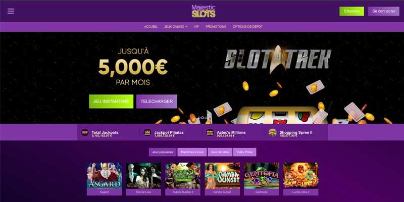 majestic slots capture d'écran section jeux de casino section