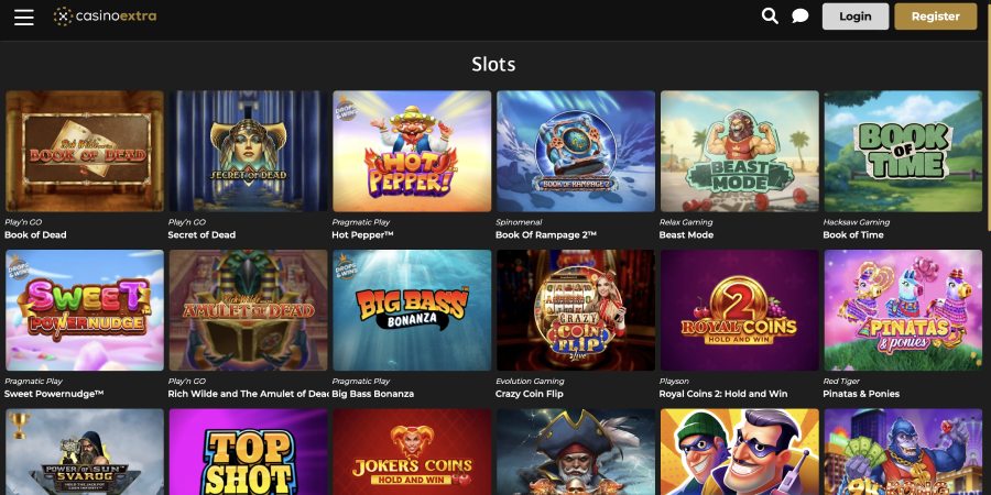 Capture d'écran Casino Extra - jeux de casino