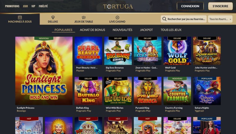 Capture d'écran Tortuga Casino - machine à sous